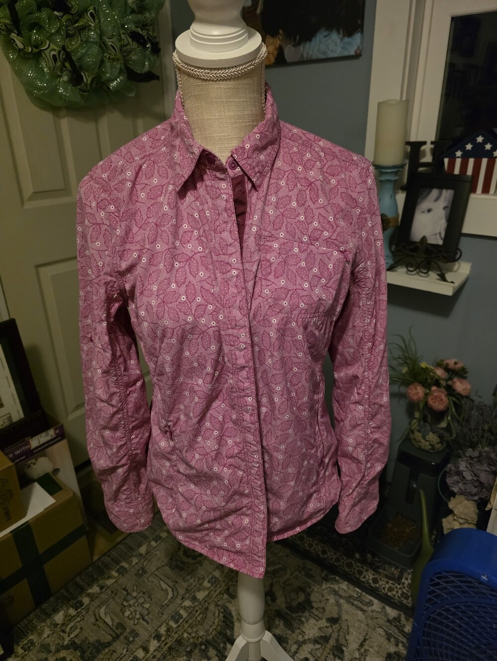 LL Bean Leaf/Floral Pattern - Picture 2 of 7